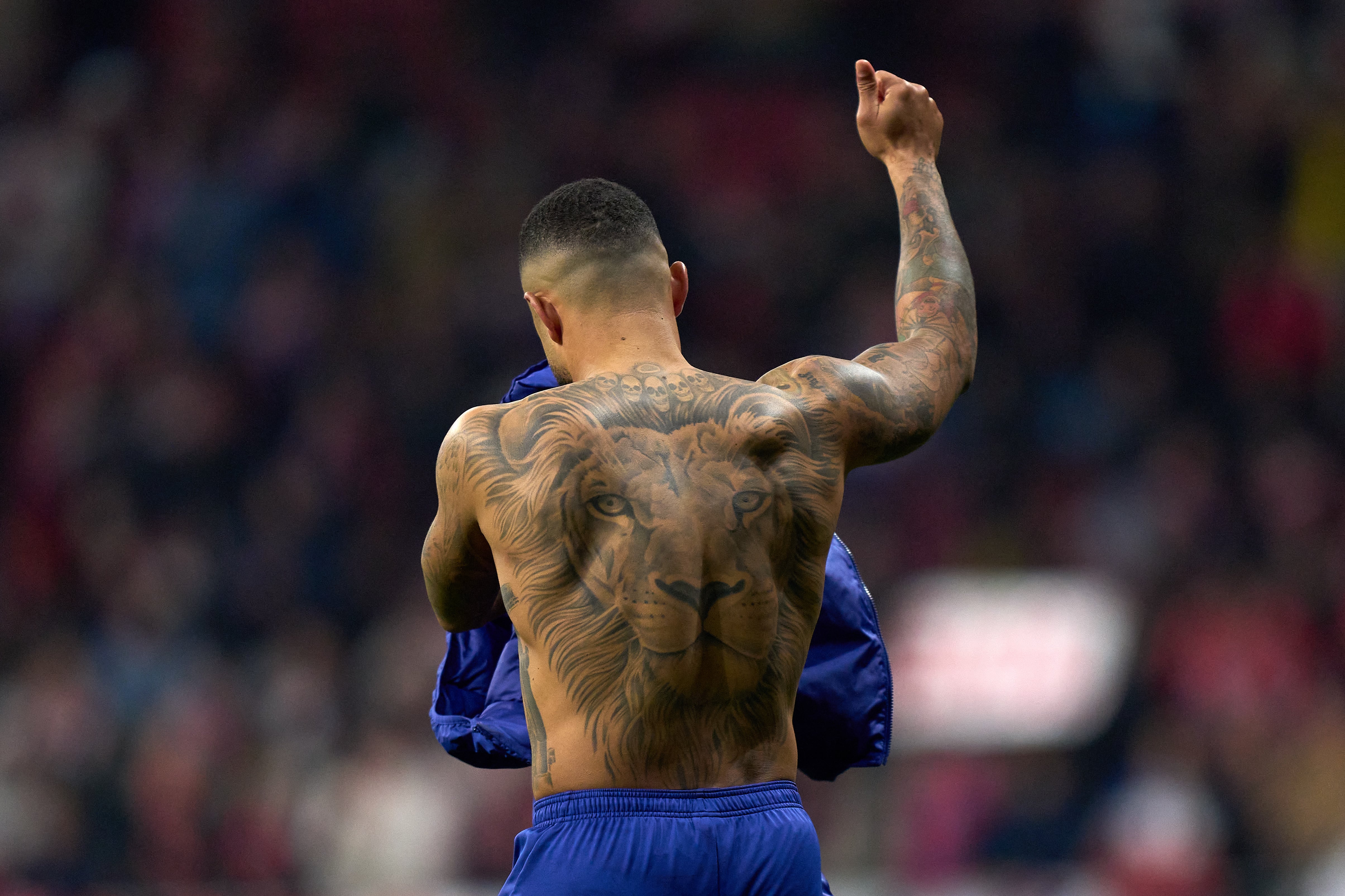 MADRID, SPAIN - MARCH 04: Memphis Depay of Atletico de Madrid acknowledges the audience after the LaLiga Santander match between Atletico de Madrid and Sevilla FC at Civitas Metropolitano Stadium on March 04, 2023 in Madrid, Spain. (Photo by Angel Martinez/Getty Images)