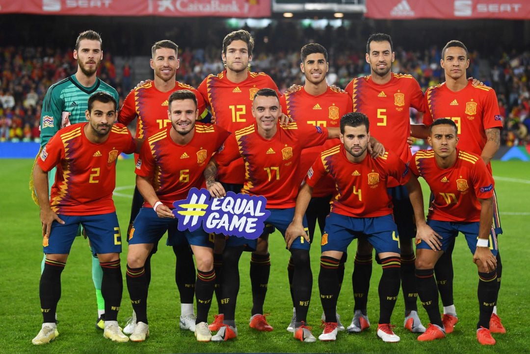 El once inicial de España en el partido de la Liga de Naciones ante Inglaterra.