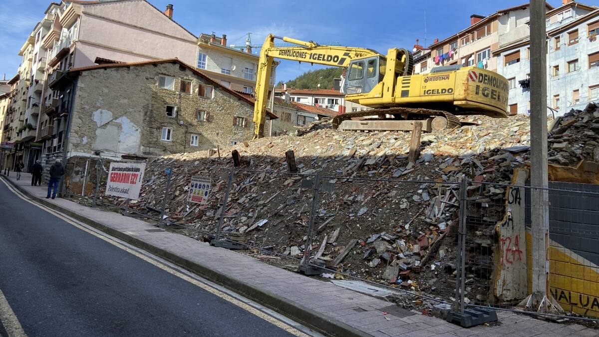 El Ayuntamiento de Eibar retirará los escombros de Arragueta