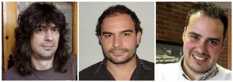 José Manuel López, Ángel Sastre, y Antonio Pampliega, los tres periodistas que llevan varios días desaparecidos en Siria.