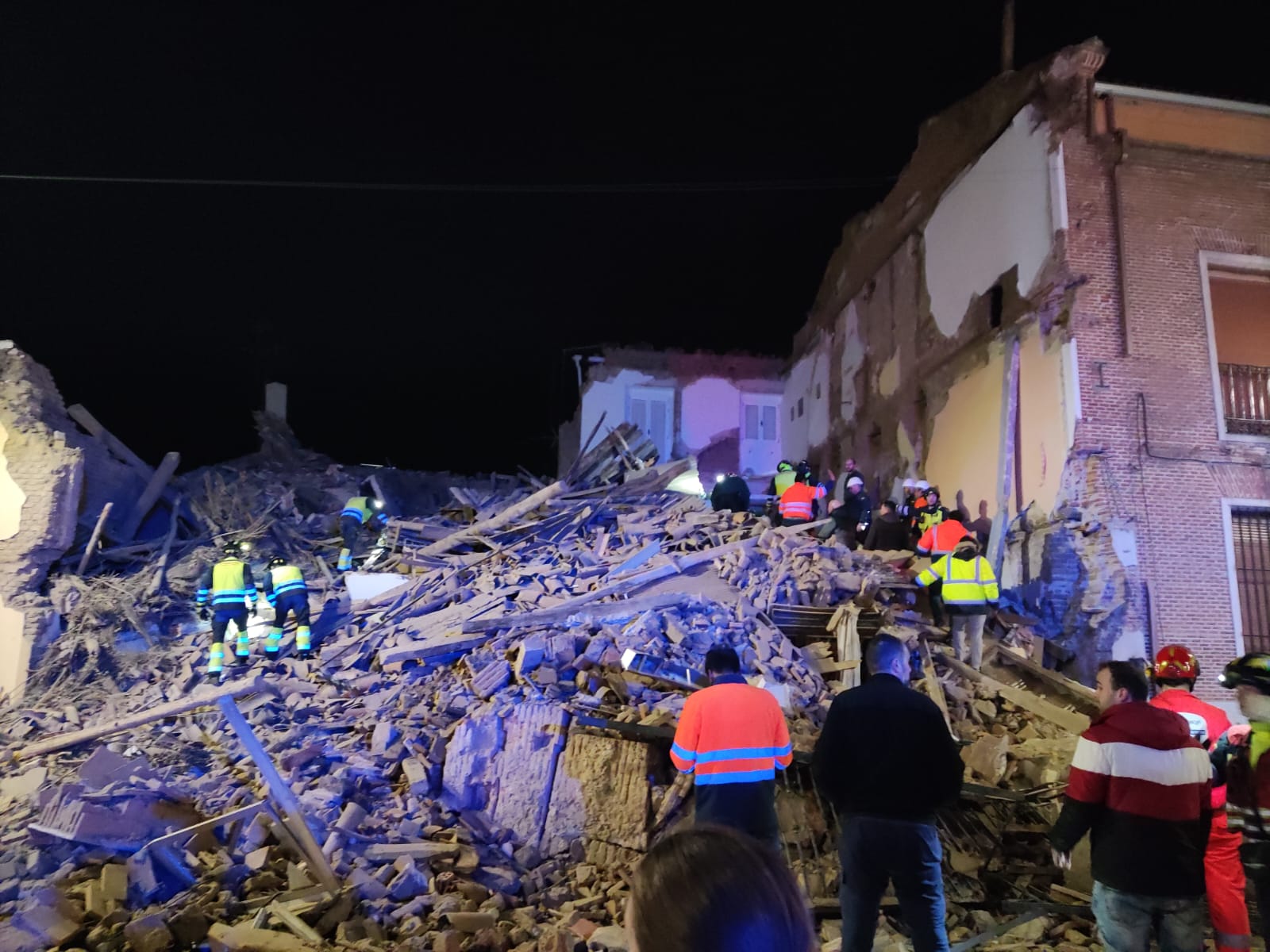 Estado del inmueble tras el derrumbe