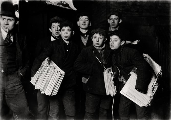 Medianoche en el puente de Brooklyn, 1906