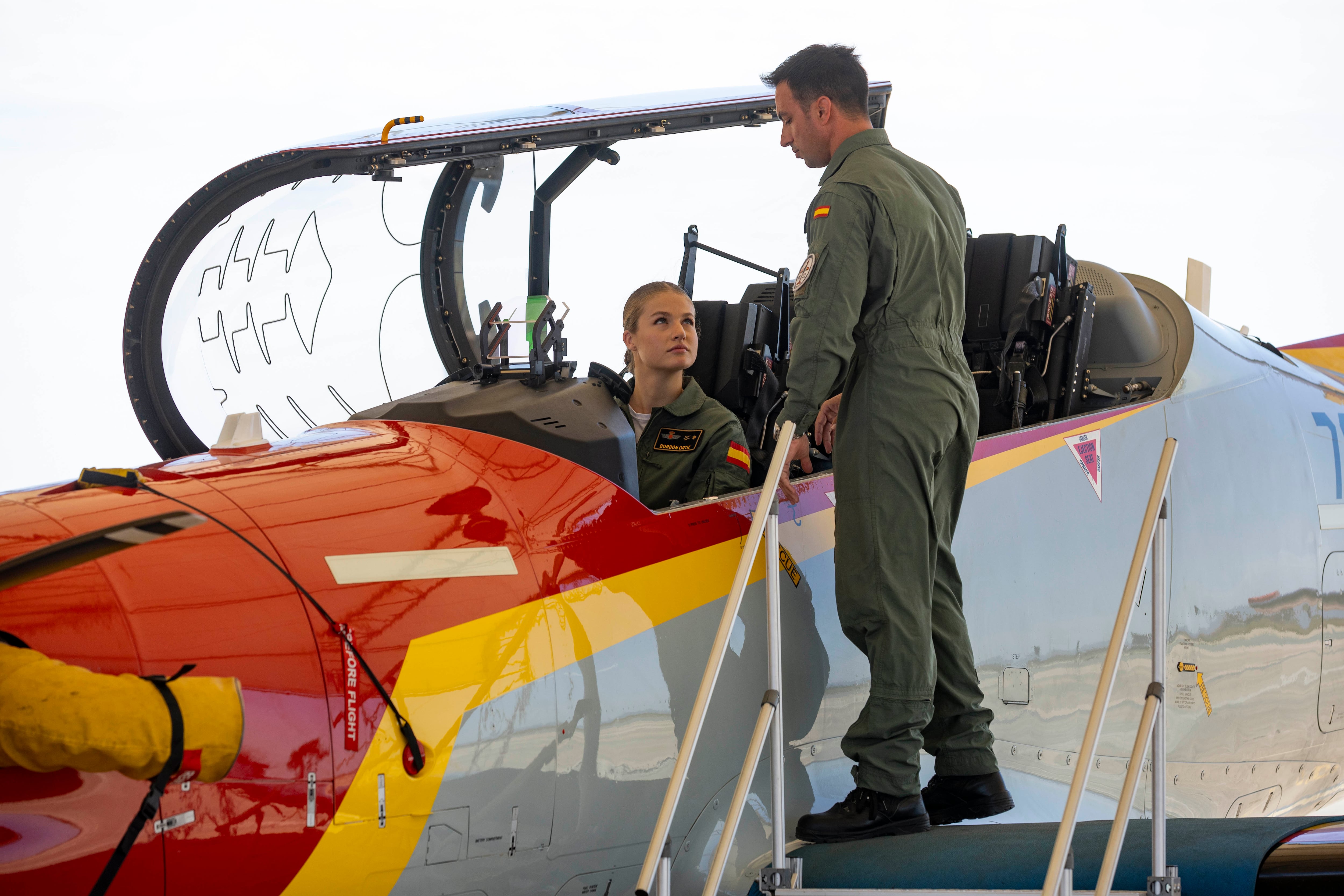 SAN JAVIER (MURCIA), 01/09/2025.- La princesa Leonor en la Academia General del Aire de San Javier (AGA) donde comienza este lunes la última etapa de su formación militar con su entrada en la Academia General del Aire, tras su paso, los dos últimos años, por el Ejército de Tierra y la Armada. EFE/ Marcial Guillén
