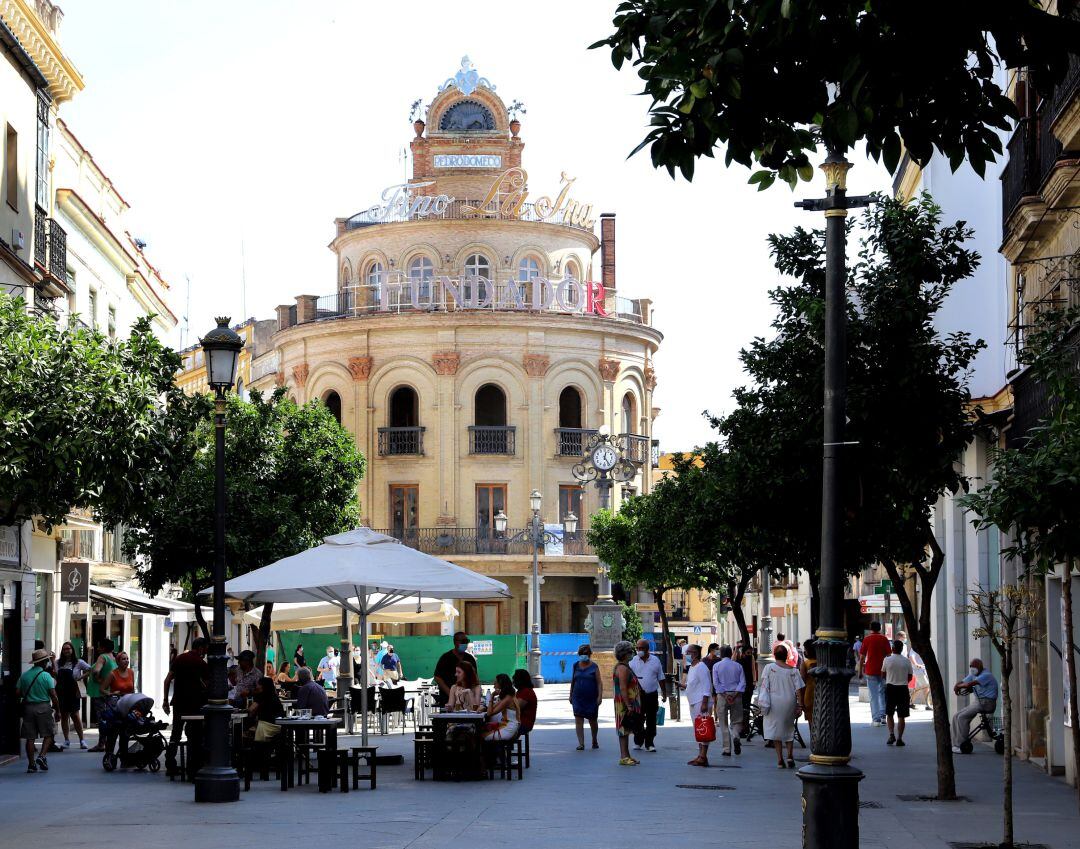 Calle Larga en el centro de Jerez