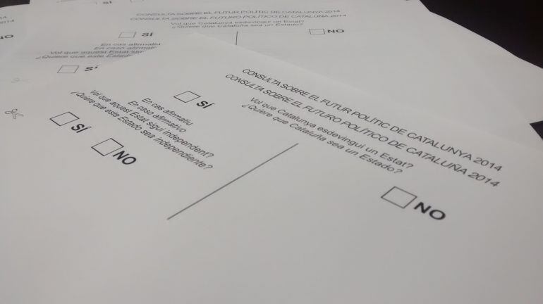 Butlletes de participació pel 9N. 