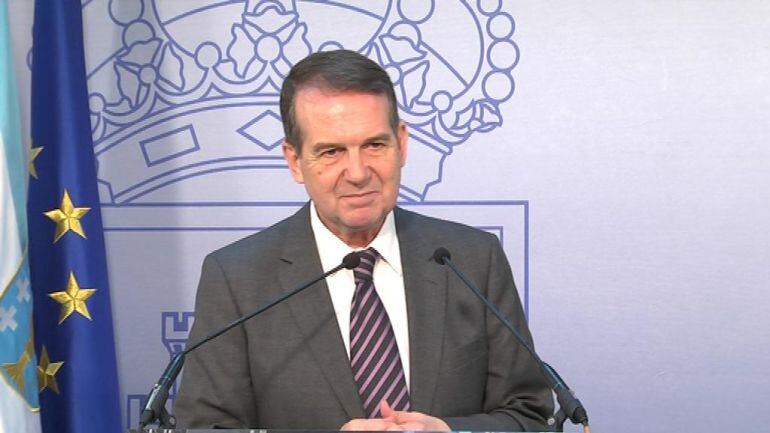 Abel Caballero en la sala de prensa de la Alcaldía de VIgo.