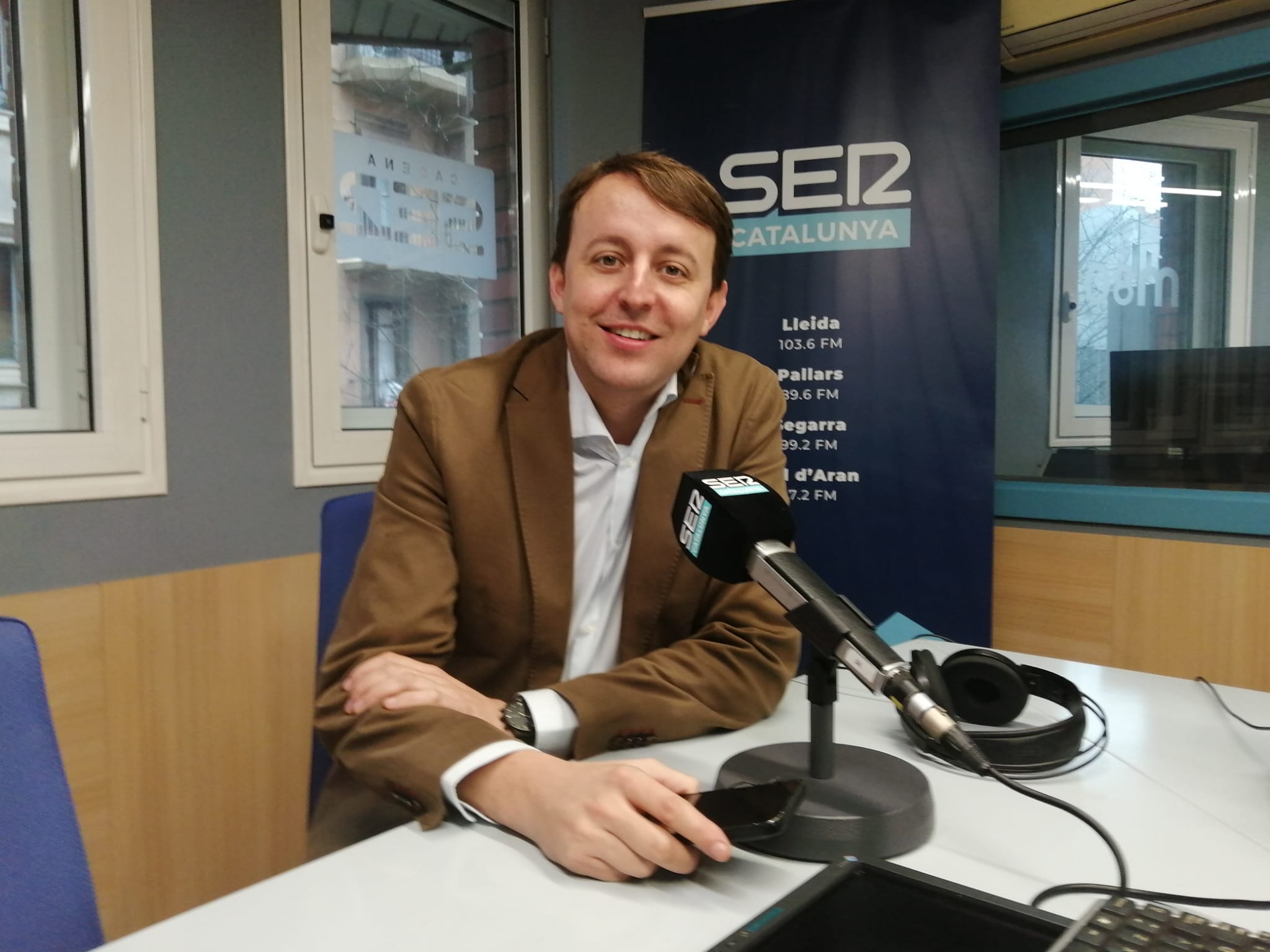 Javi López, eurodiputat socialista, als estudis de Ràdio Lleida aquest divendres.