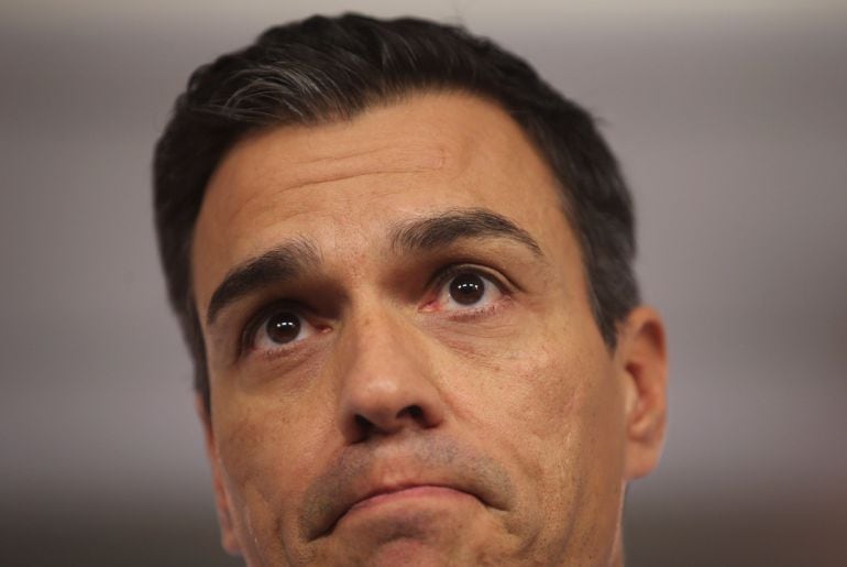 Pedro Sánchez, durante la comparecencia previa al Comité Federal