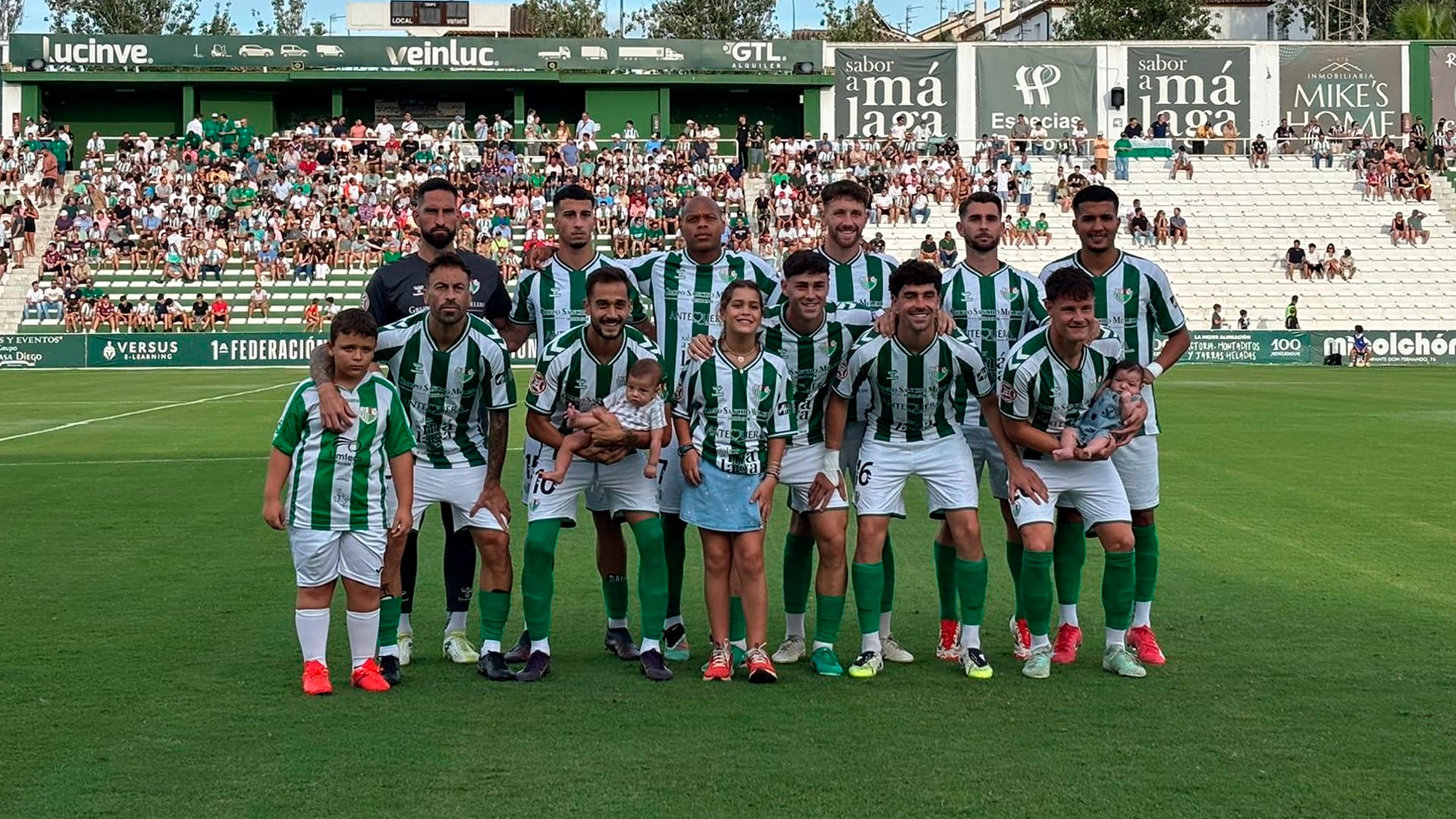 El once inicial del Antequera CF frente al FC Cartagena en el primer partido de la temporada