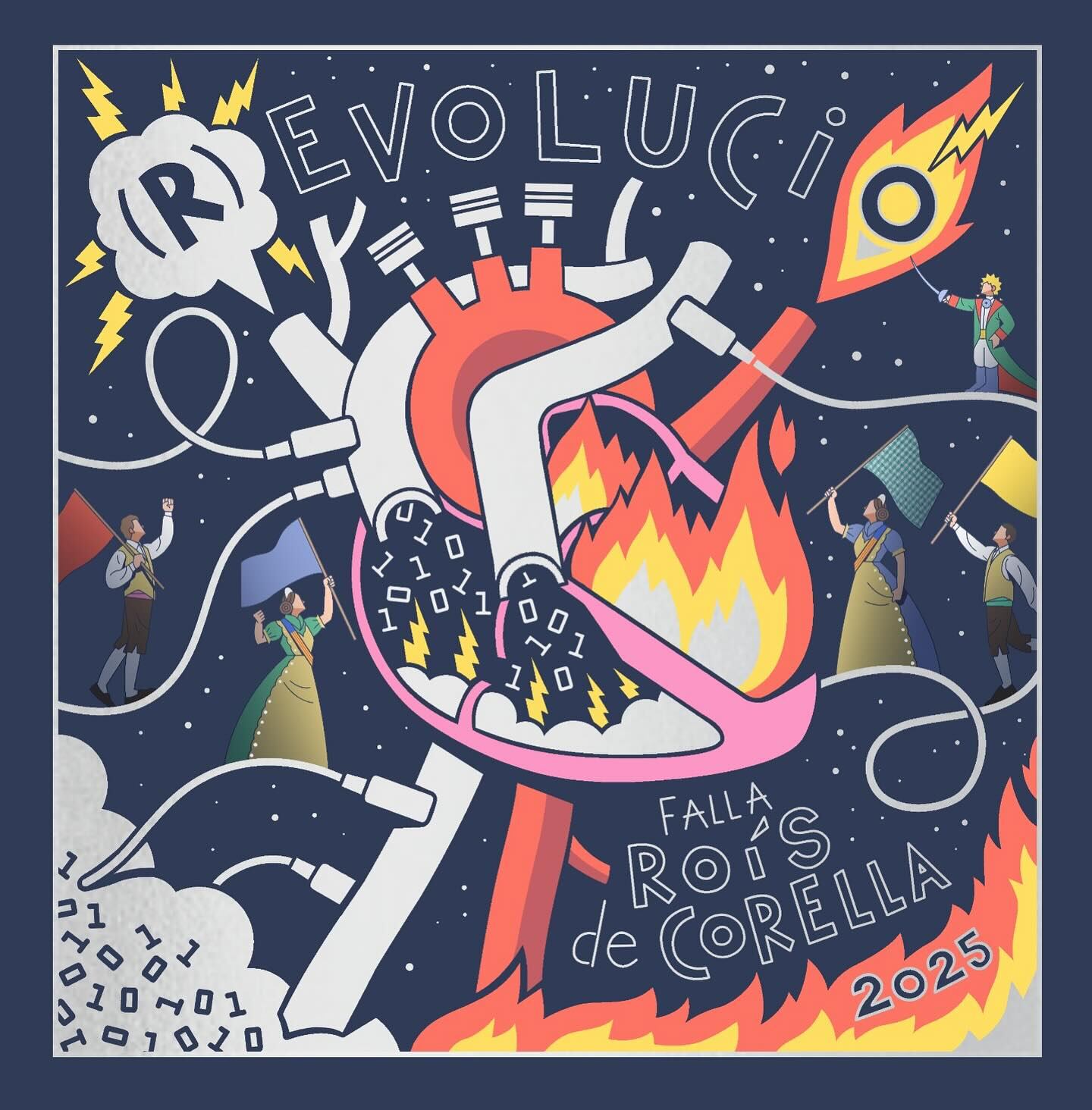 Portada del llibret Revolució de la falla Roís de Corella.