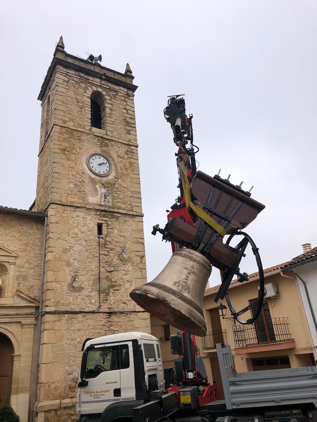 Campanario de la parroquia de San Lorenzo Mártir de la localidad valenciana de Bèlgida