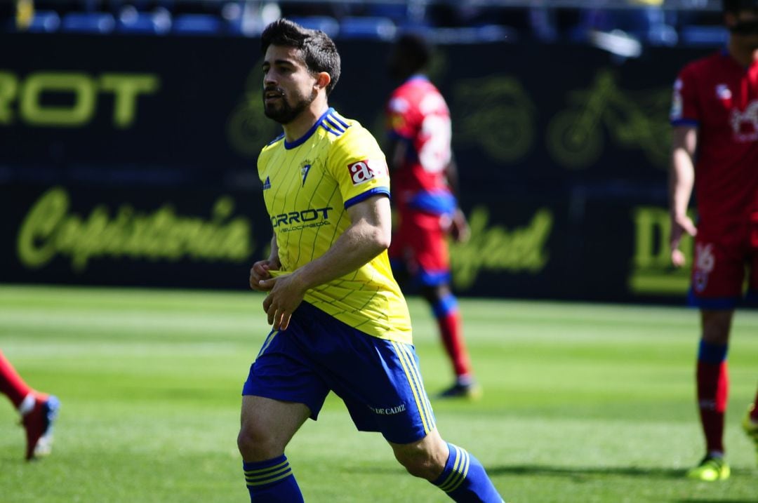 Jairo celebra su gol en Carranza ante el Numancia 