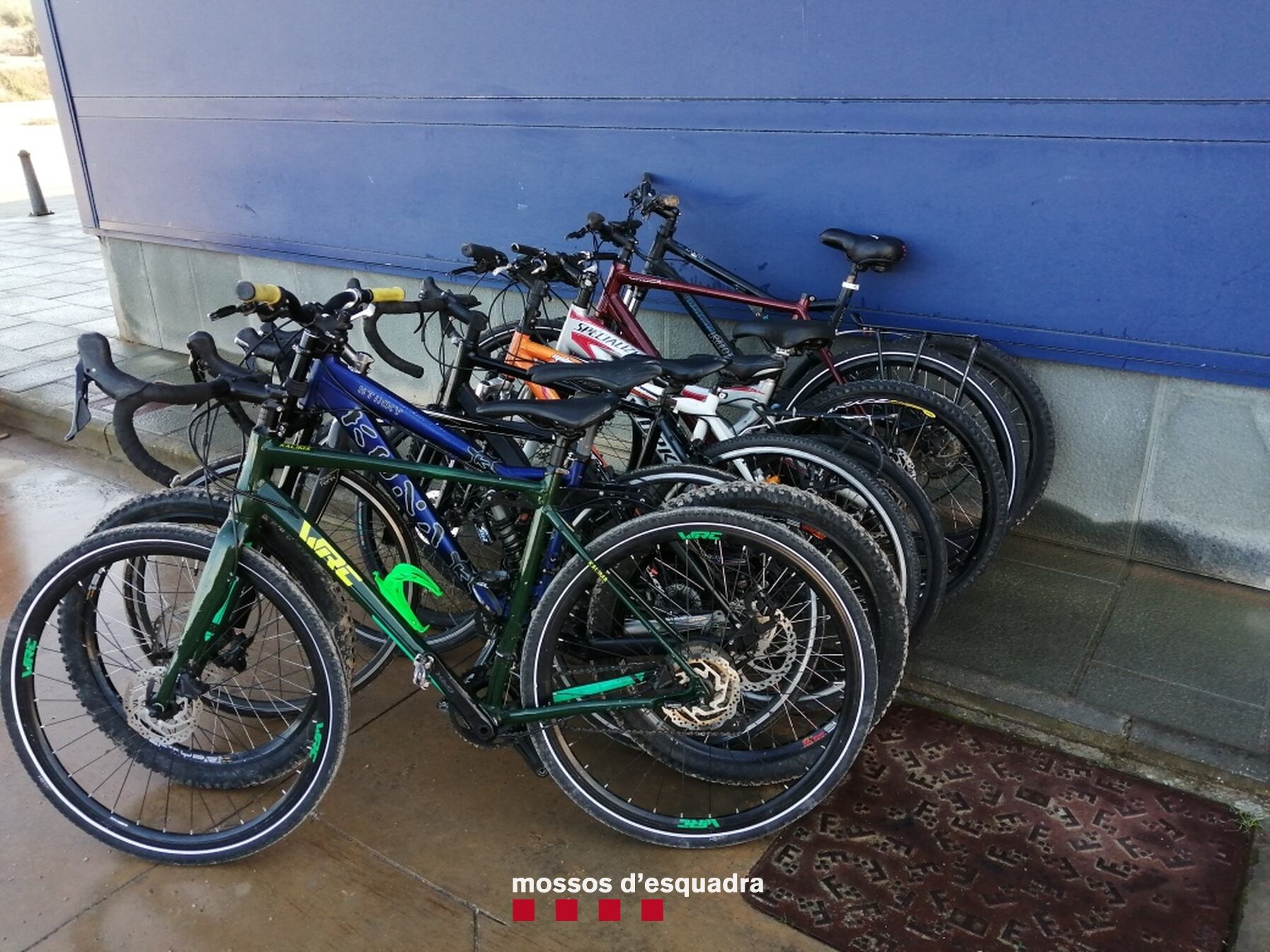 Les bicicletes recuperades pels mossos a Juneda.