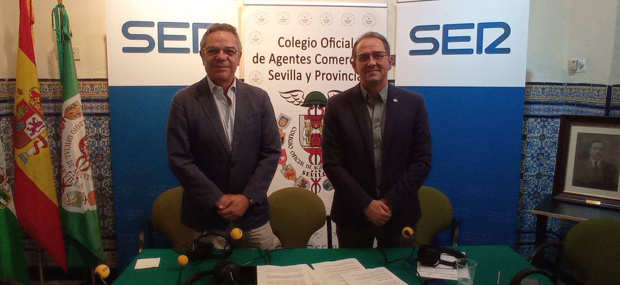 Miguel Arrebola, presidente de COAC de Sevilla junto a Salomón Hachuel