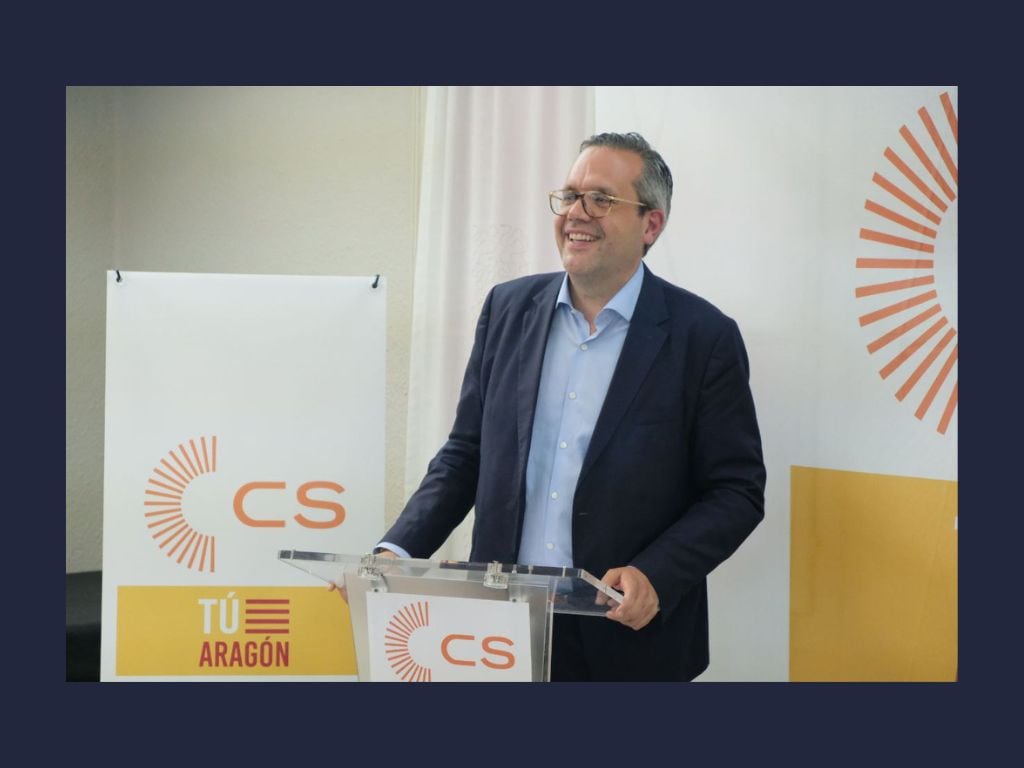 Carlos Ortas, candidato de Ciudadanos - Tú Aragón al Gobierno de Aragón en las elecciones de 2023