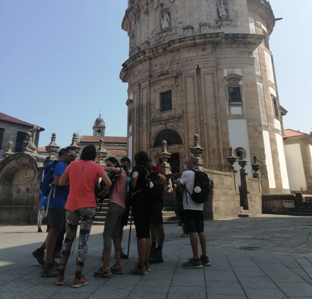 Turistas visitando Pontevedra