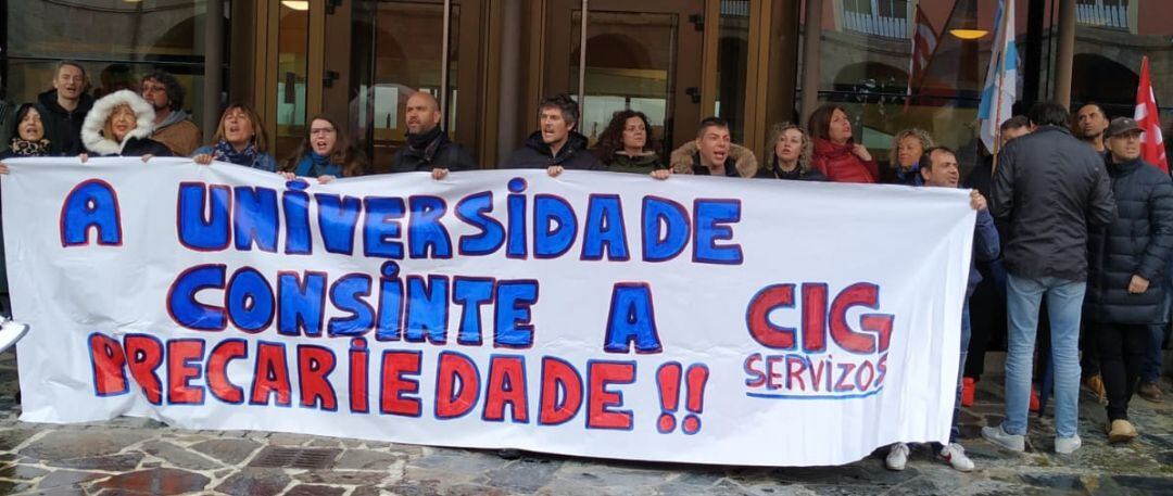 Concentración en el rectorado