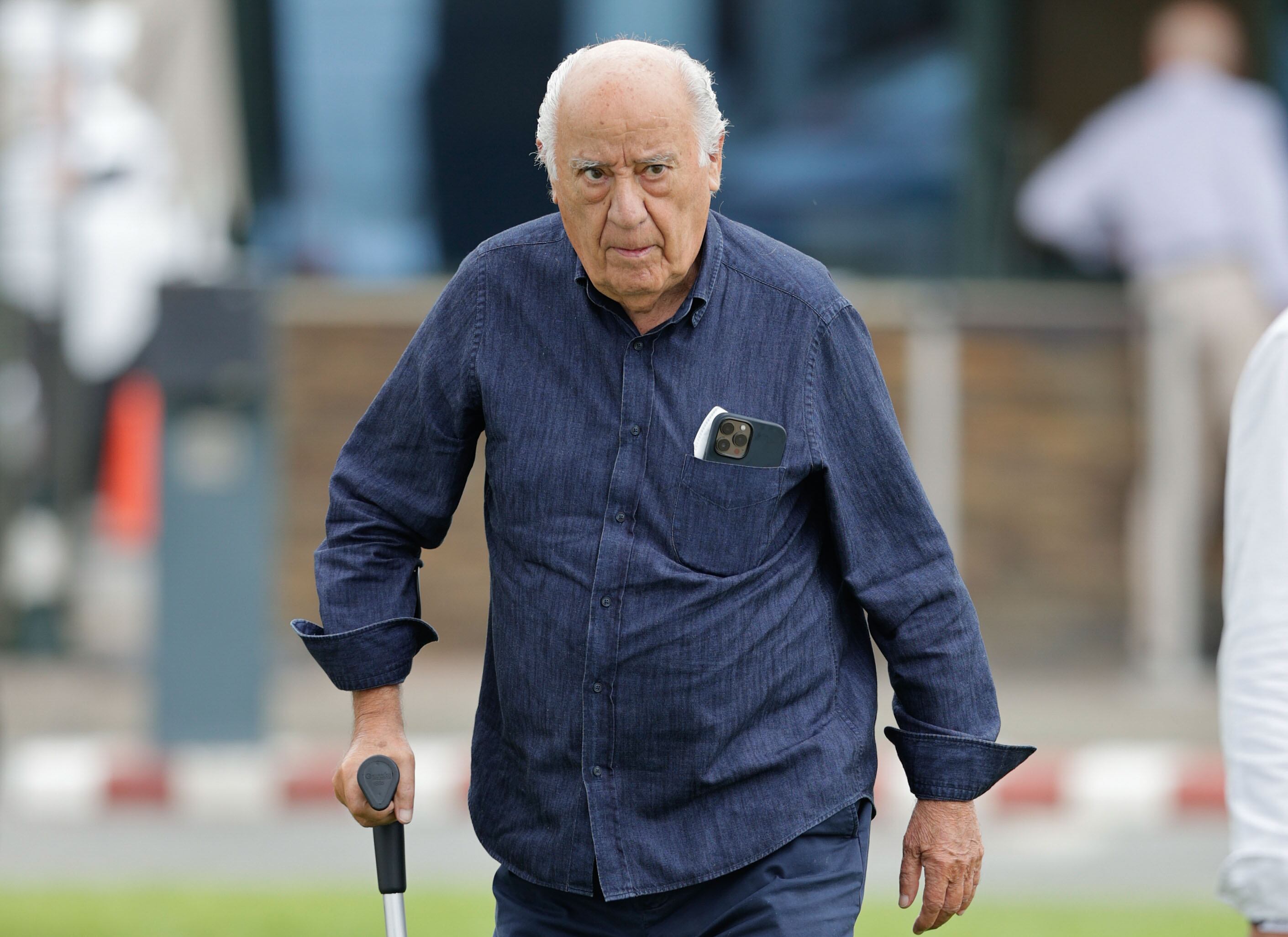 Amancio Ortega, fundador del grupo Inditex, en el Concurso de Saltos Internacional de A Coruña