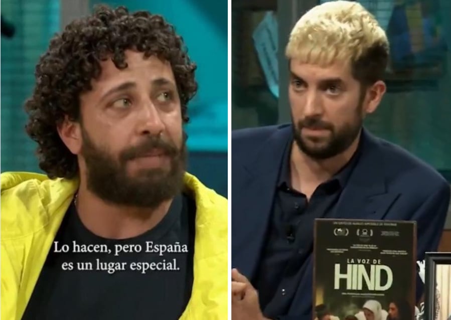 Saja Kilani y Motaz Malhess presentan "La voz de Hind" en La Revuelta de David Broncano