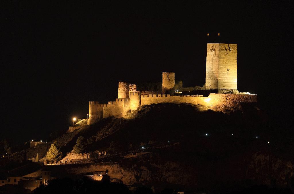 Castillo de Biar. foto nocturna