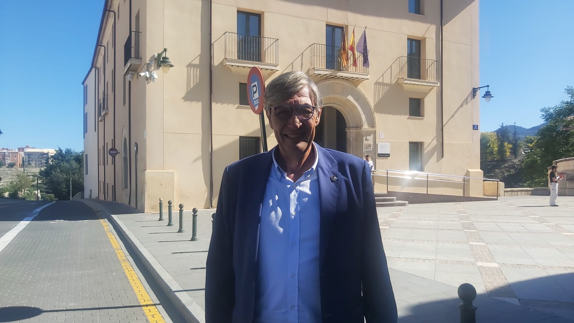 Manolo Pérez Bosch tras declarar en el juzgado de Alcoy en el juicio contra DomusVi