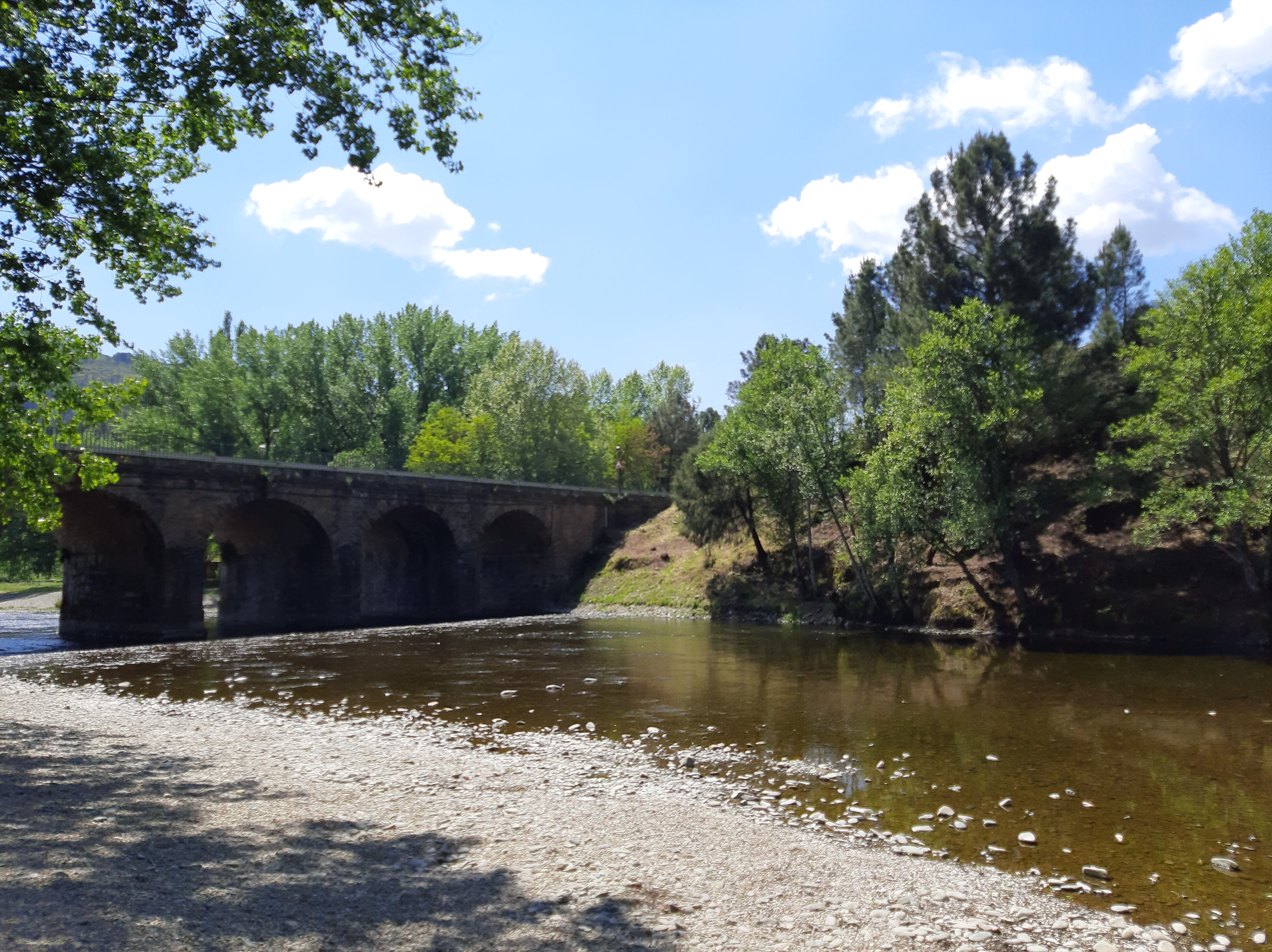 El río Los Ángeles en el pueblo de Pinofranqueado en donde se bañó Alfonso XIII en 1922 en su visita a Las Hurdes