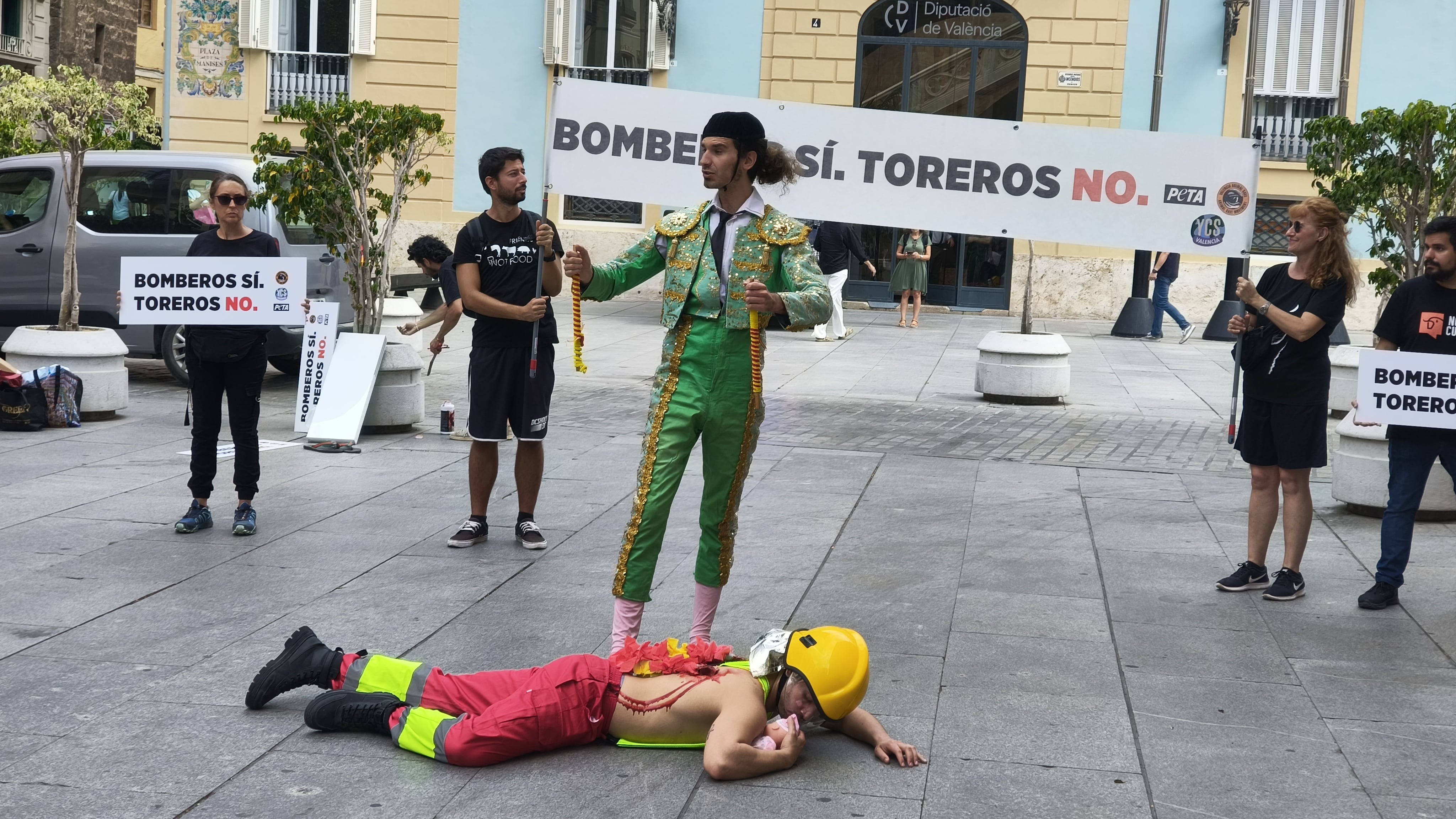 Protesta de los bomberos del Consorcio Provincial de Valencia