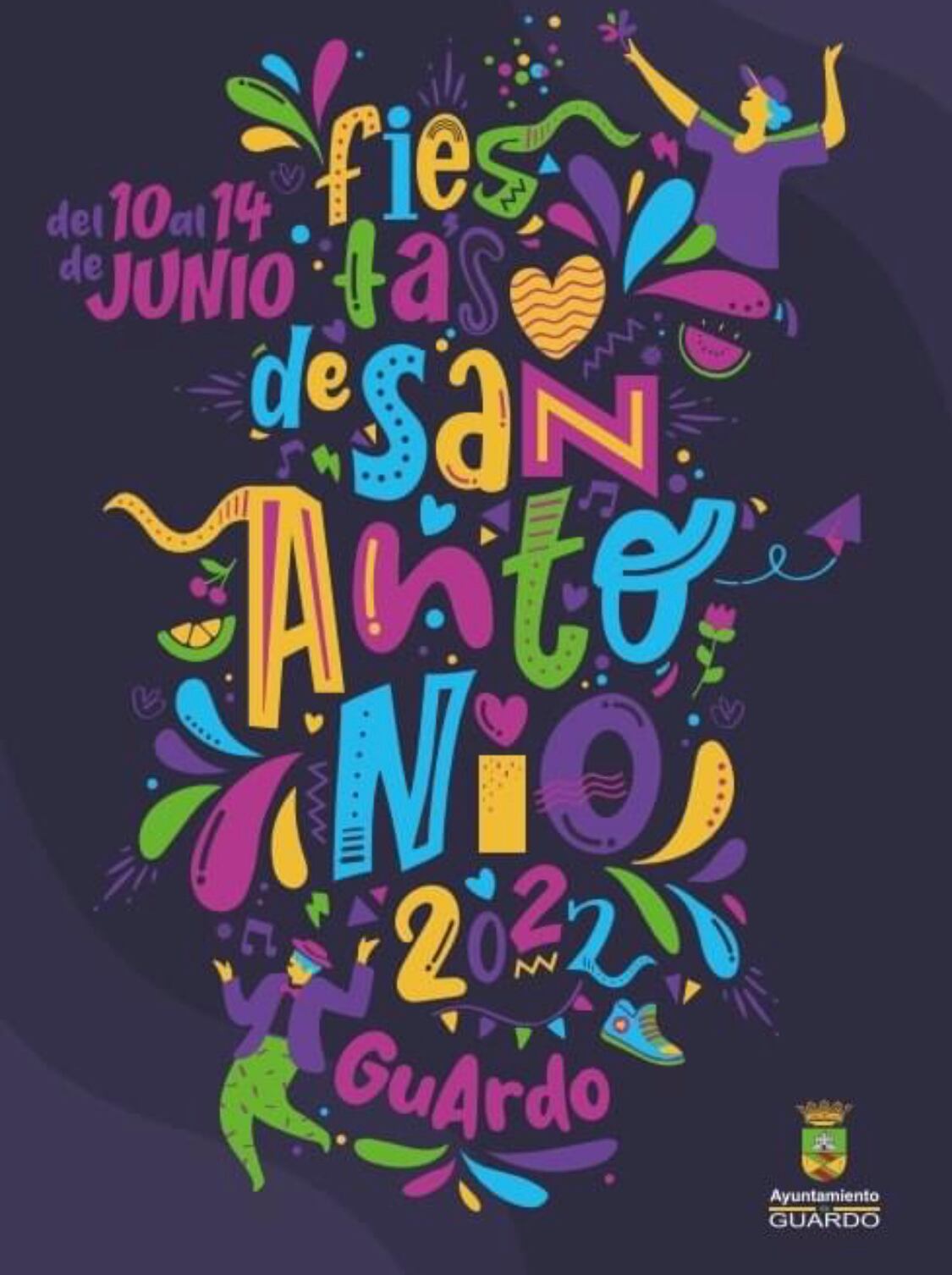 Cartel de las fiestas de San Antonio en Guardo (Palencia)