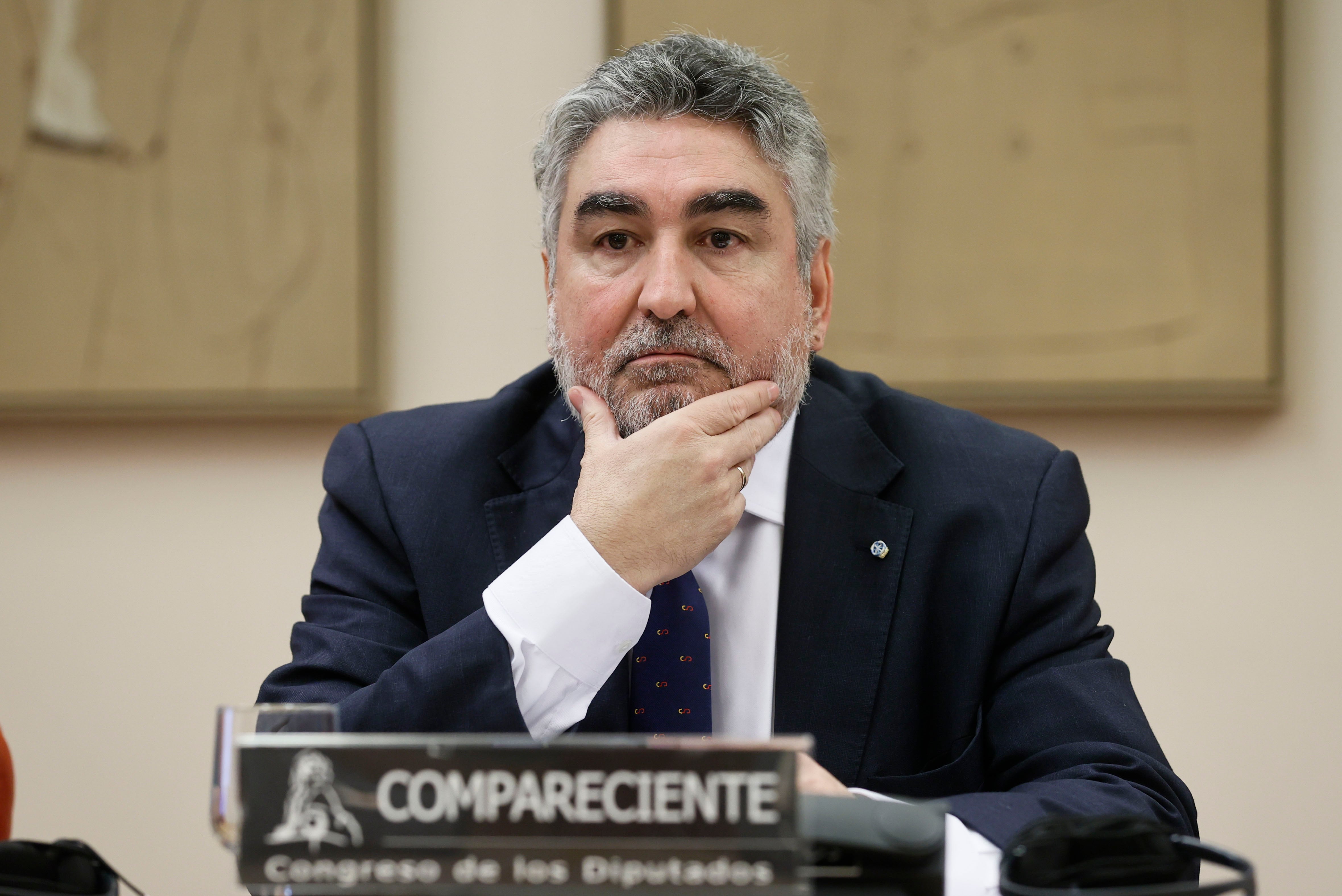 MADRID, 16/04/2024.- El presidente del Consejo Superior de Deportes (CSD), José Manuel Rodríguez Uribes, interviene en la Comisión de Educación, Formación Profesional y Deportes, este martes en el Congreso. EFE/ Fernando Alvarado
