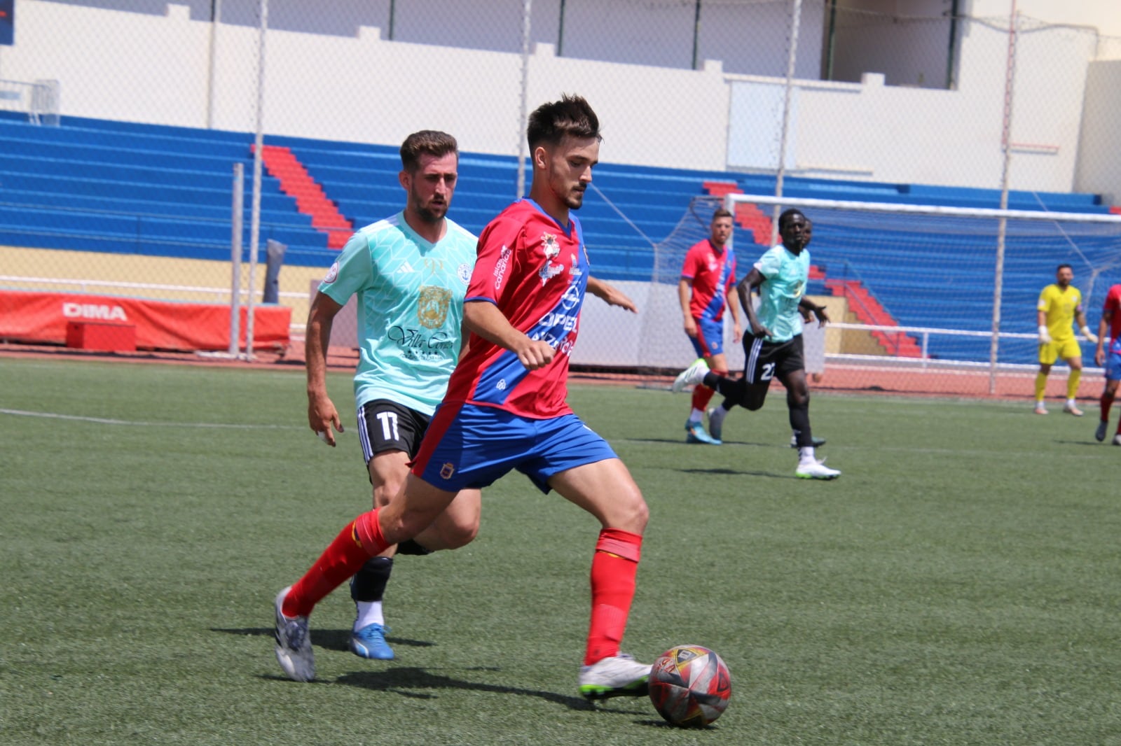 Dani González en un partido de la UD Lanzarote.