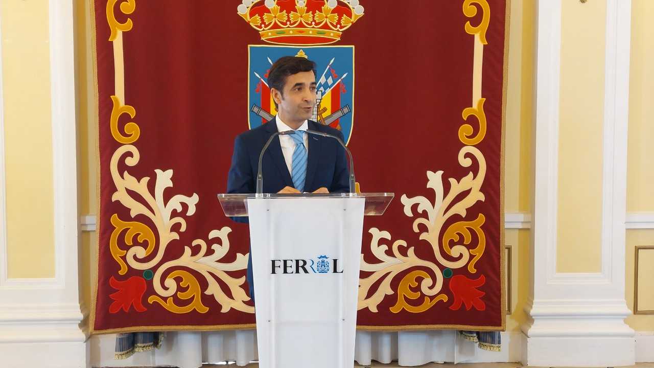 José Manuel Rey Varela, alcalde de Ferrol, en su comparecencia de este lunes (foto: Concello de Ferrol)