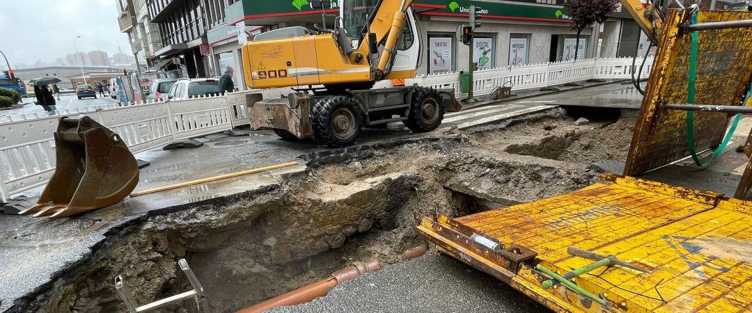 Restos de la Muralla en las obras de la Calle Fontán