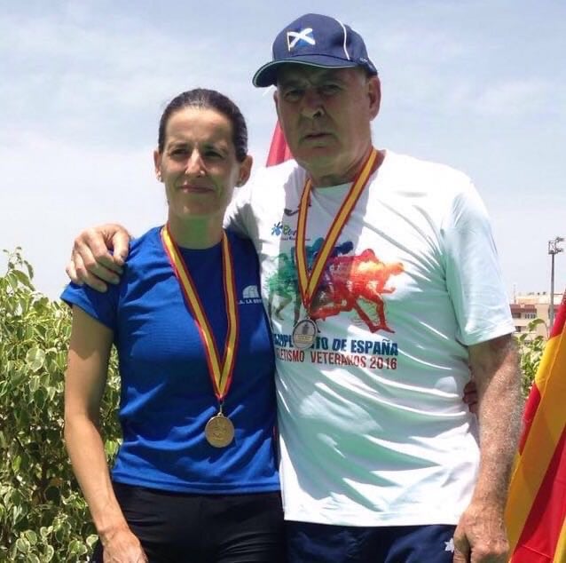 Meli Chacón junto a su padre Juan Antonio, en una de las competiciones que han compartido padre e hija.