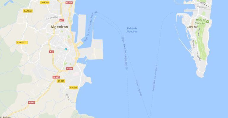 La costa de Algeciras (Cádiz), donde se han hallado los cadáveres de cinco inmigrantes.