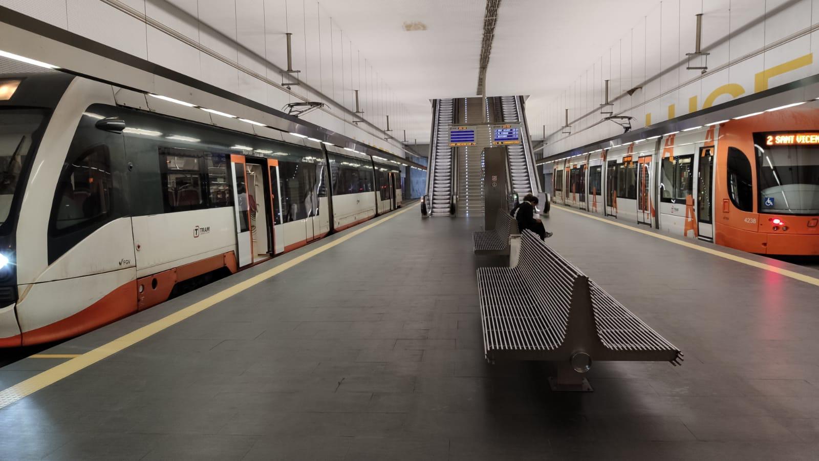 Estación de Luceros de TRAM d&#039;Alacant en una imagen de archivo