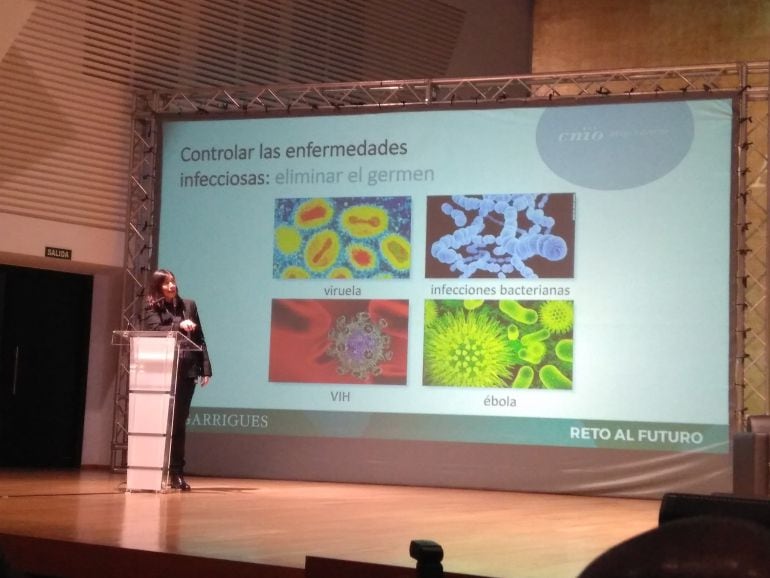 María Blasco, directora del CNIO, en la jornada &quot;Reto al futuro&quot;