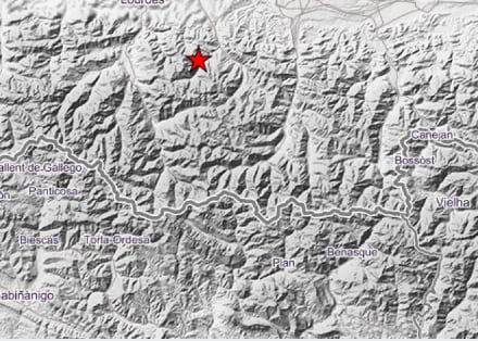 Infografía con el origen del terremoto marcado. Instituto Geográfico Nacional (IGN)