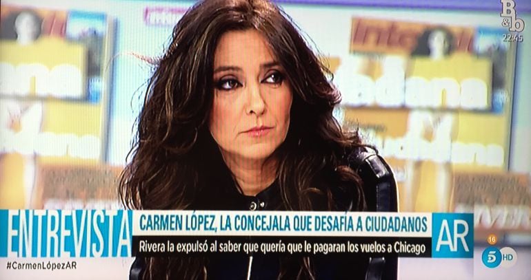 Carmen López, durante su entrevista en &#039;El programa de AR&#039;