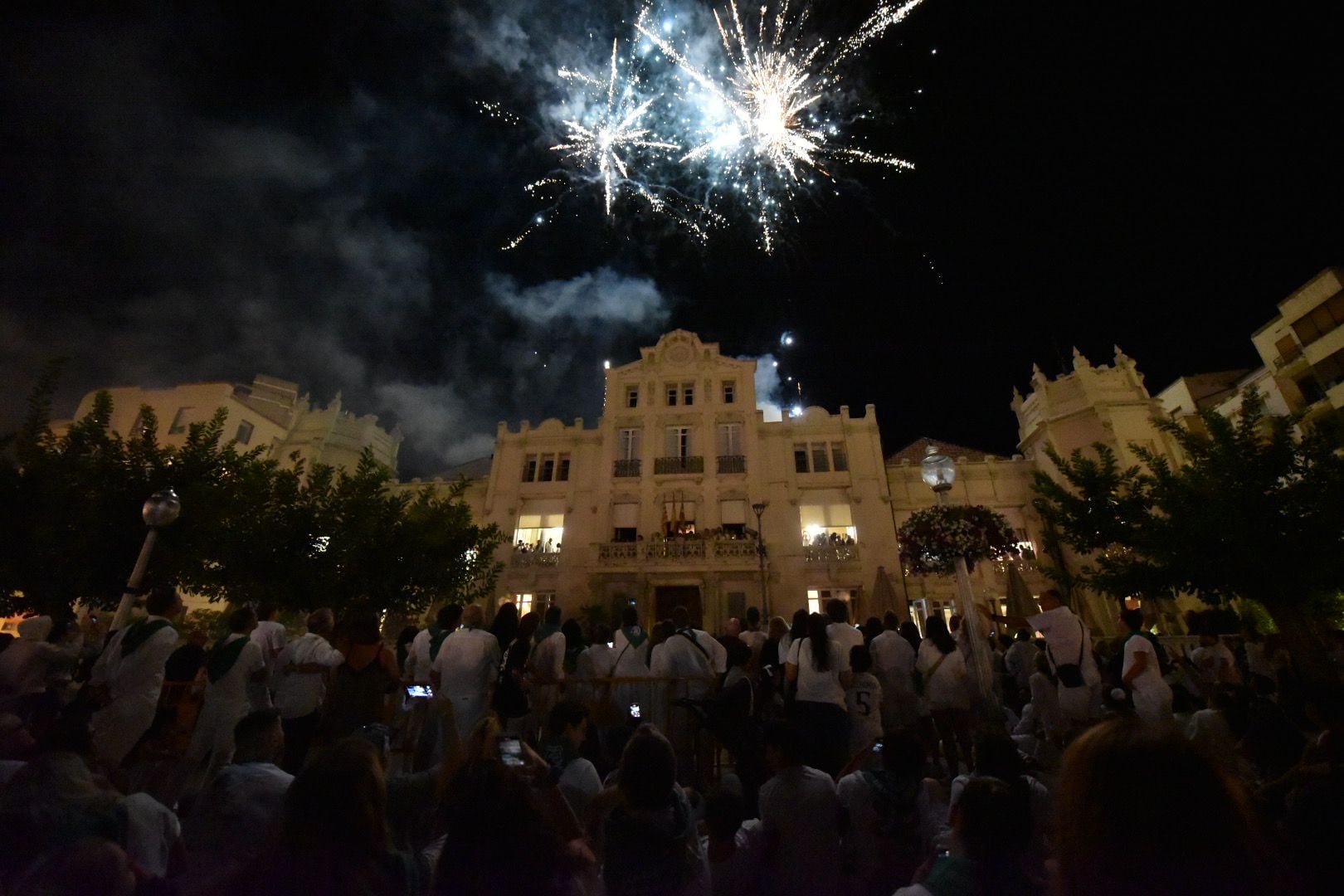 Fuegos artificiales sobre el Casino el pasado 15 de agosto