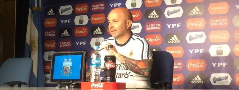 Jorge Sampaoli, en la rueda de prensa