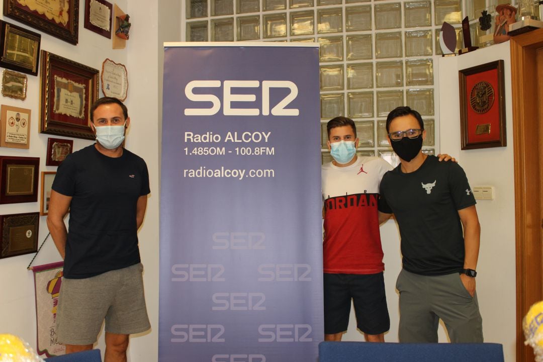 Cristian, Pablo y Nacho en Radio Alcoy
