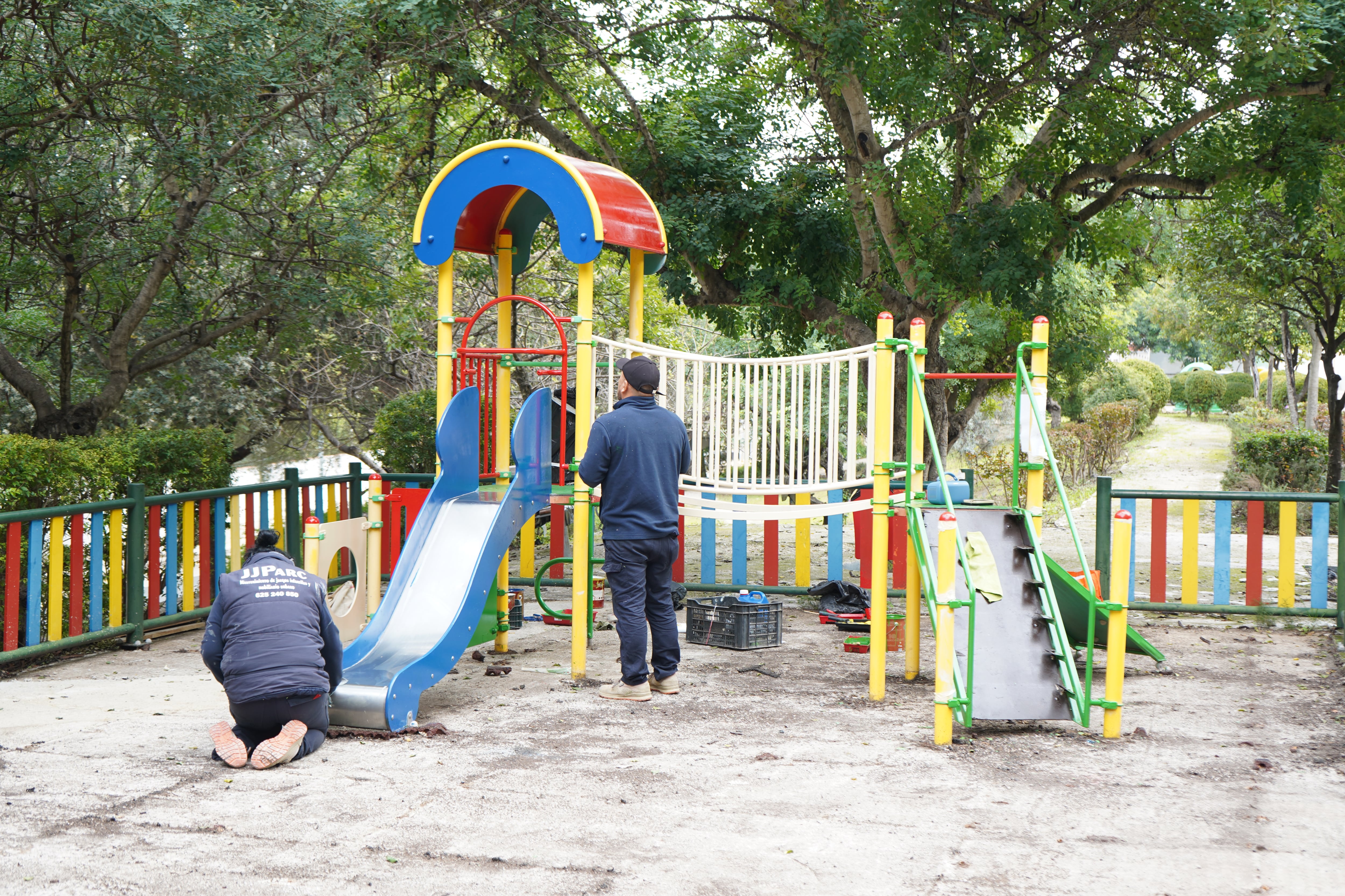 Trabajos en los parques de Xàtiva. Fuente: Ajuntament de Xàtiva