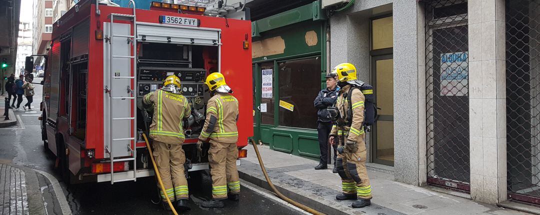 Incendio en la Ronda de Nelle, A Coruña