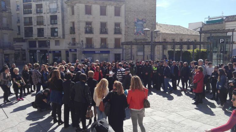 Concentración del 8 marzo, el pasado año, en la Plaza Andalucía de Úbeda