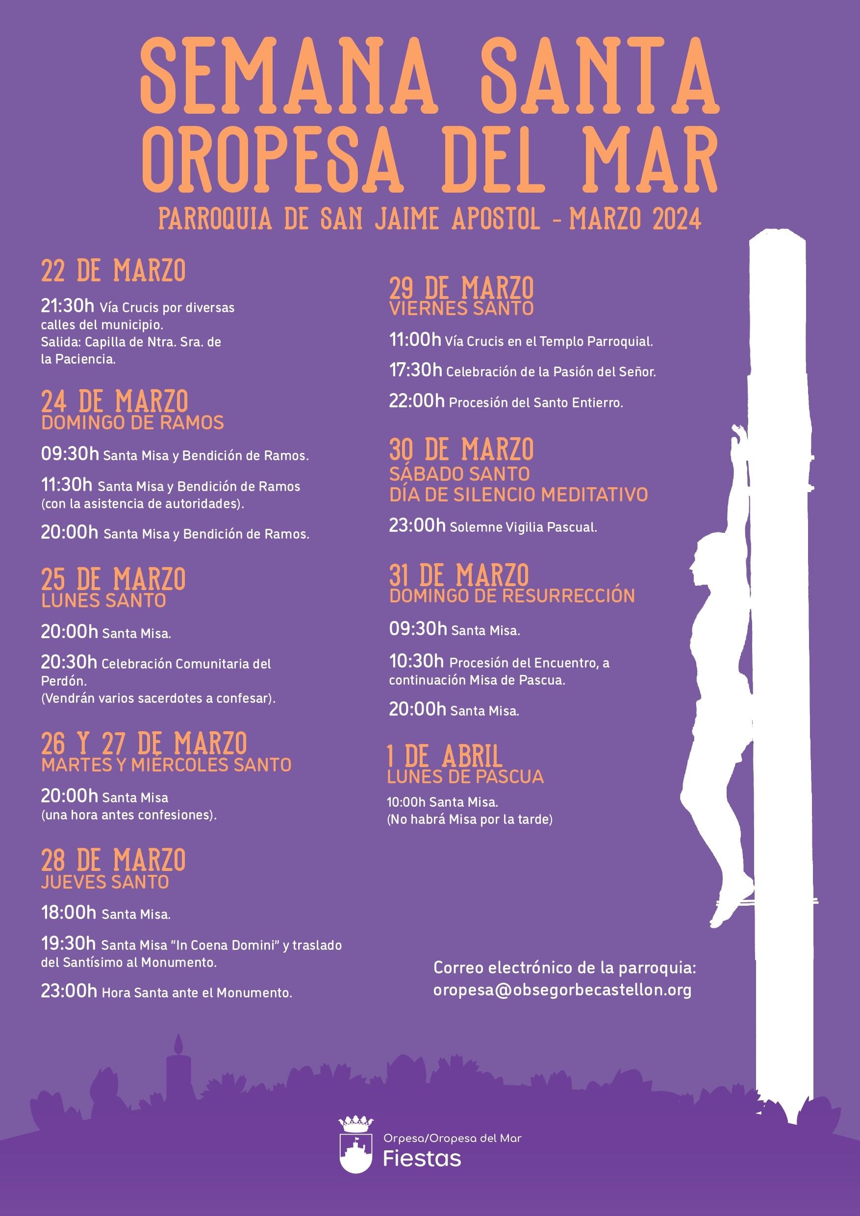 Cartel de Semana Santa 2024 en Oropesa