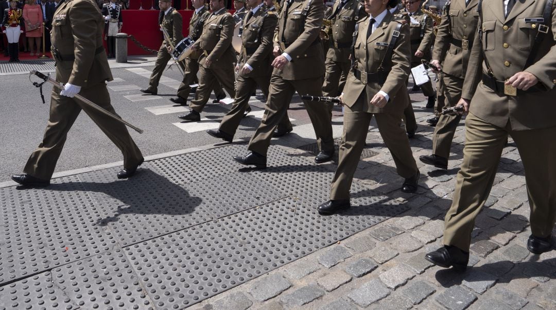 Parada militar en el centro de Madrid.