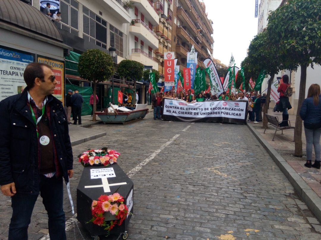 Manifestación por la educación pública en Huelva.