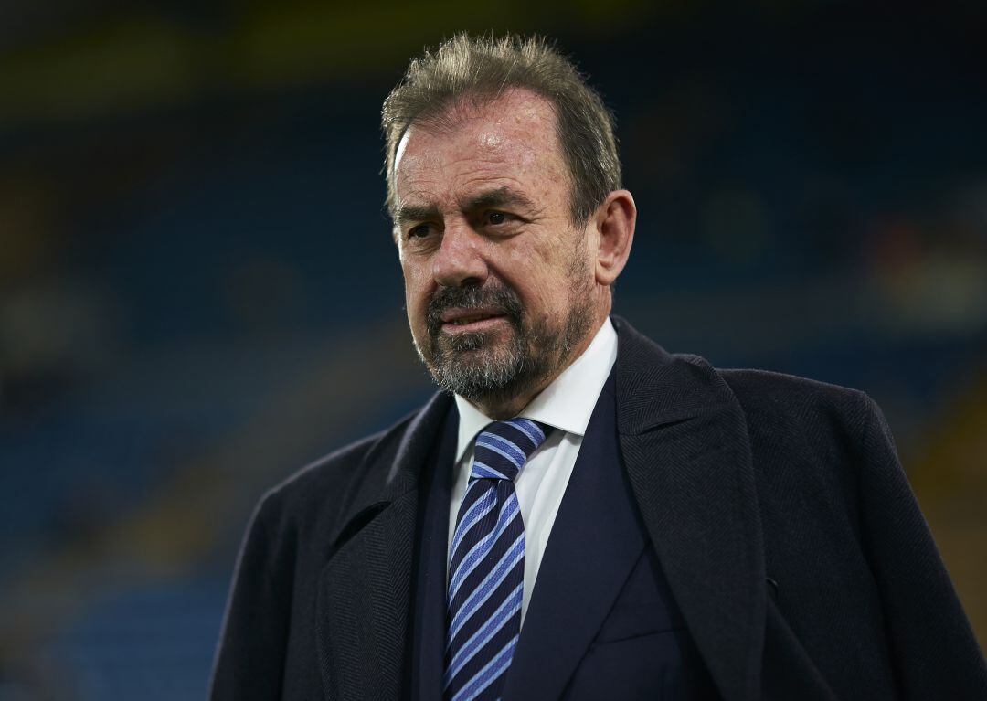 Ángel Torres, presidente del Getafe C.F., durante un partido esta temporada.