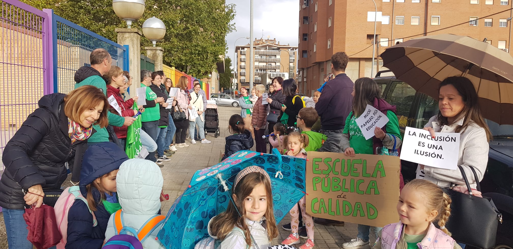 Concentración del CEIP Pío XX de Huesca