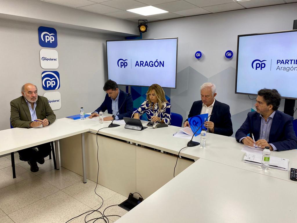 Momento de la presentación de las enmiendas del PP de Aragón a los PGE